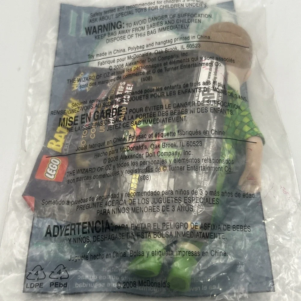 McDonald's Wizard of Oz Madame‎ Alexander Happy Meal Toy 2008 Set Of 5 Sealed